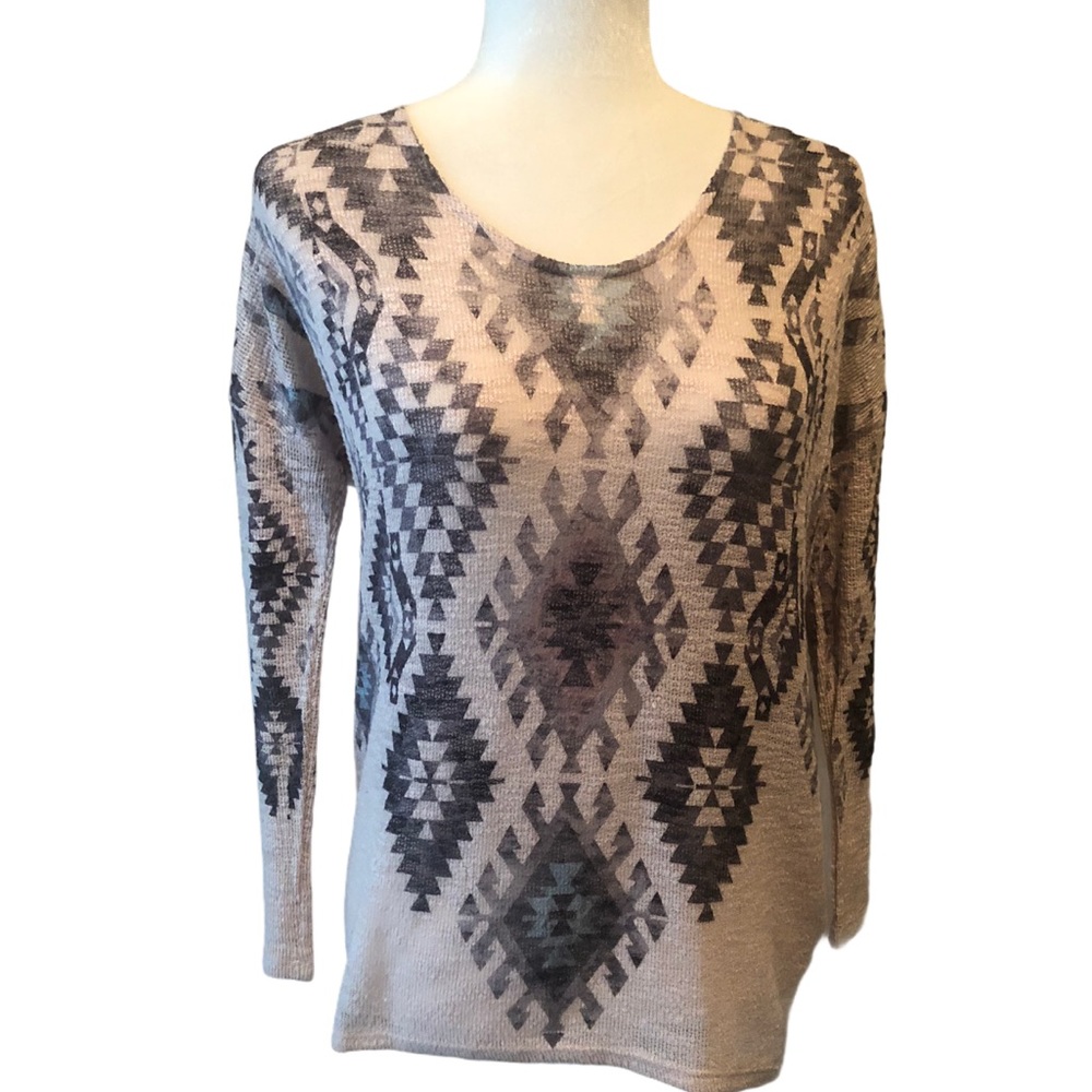 Cream Aztec Printed Top